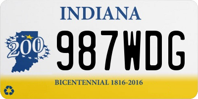 IN license plate 987WDG