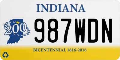 IN license plate 987WDN