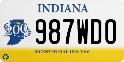 IN license plate 987WDO