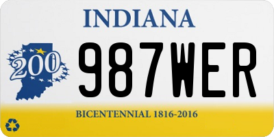 IN license plate 987WER