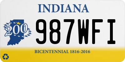 IN license plate 987WFI