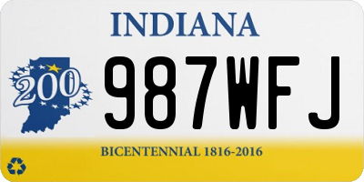 IN license plate 987WFJ