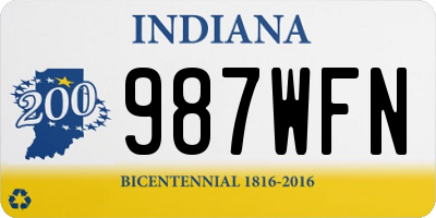 IN license plate 987WFN