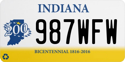 IN license plate 987WFW