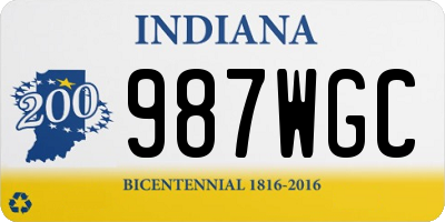 IN license plate 987WGC