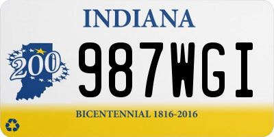 IN license plate 987WGI