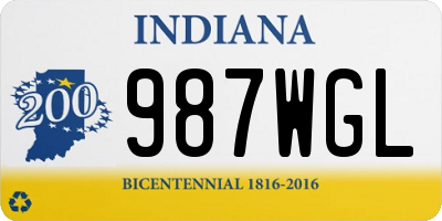 IN license plate 987WGL