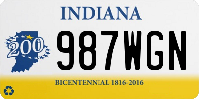 IN license plate 987WGN