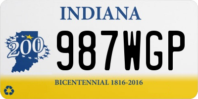 IN license plate 987WGP