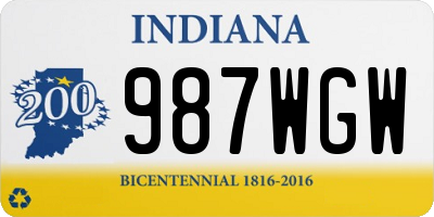 IN license plate 987WGW