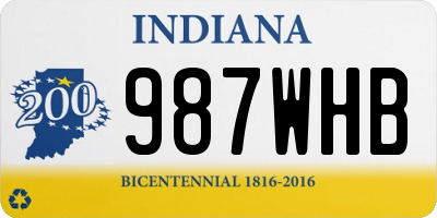 IN license plate 987WHB