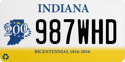 IN license plate 987WHD