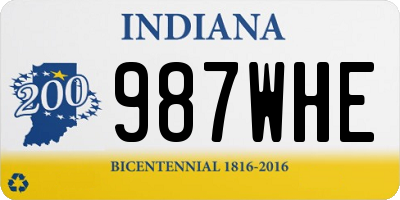 IN license plate 987WHE