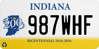 IN license plate 987WHF