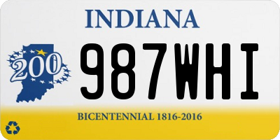 IN license plate 987WHI
