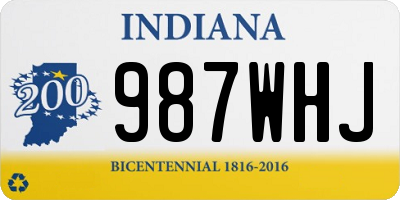 IN license plate 987WHJ