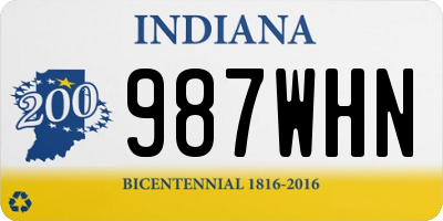 IN license plate 987WHN