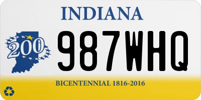 IN license plate 987WHQ