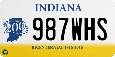 IN license plate 987WHS