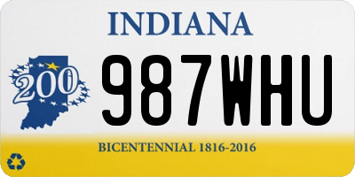IN license plate 987WHU