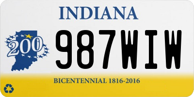 IN license plate 987WIW