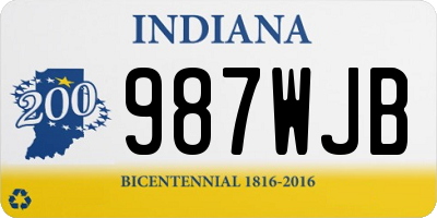 IN license plate 987WJB