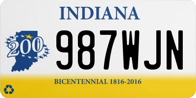 IN license plate 987WJN