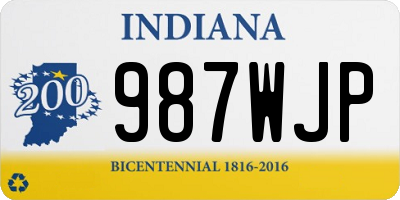 IN license plate 987WJP