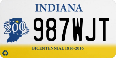 IN license plate 987WJT