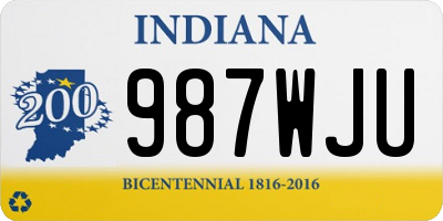 IN license plate 987WJU