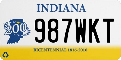 IN license plate 987WKT