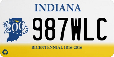 IN license plate 987WLC