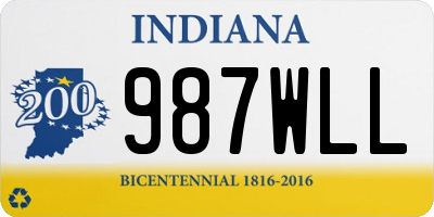 IN license plate 987WLL