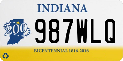 IN license plate 987WLQ