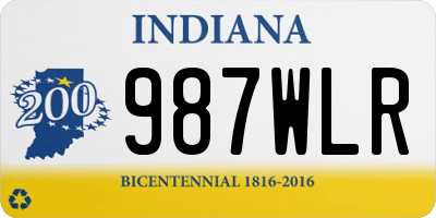 IN license plate 987WLR