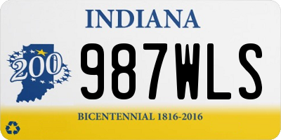 IN license plate 987WLS