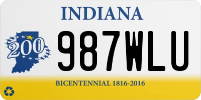 IN license plate 987WLU