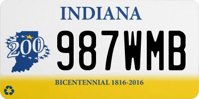 IN license plate 987WMB