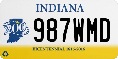 IN license plate 987WMD