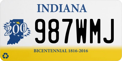 IN license plate 987WMJ