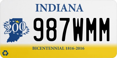 IN license plate 987WMM