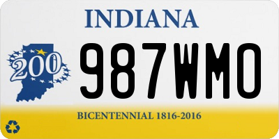 IN license plate 987WMO