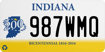 IN license plate 987WMQ