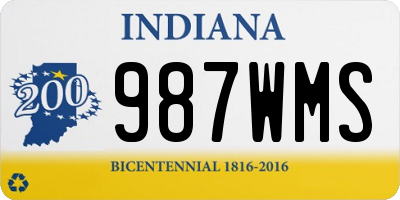 IN license plate 987WMS