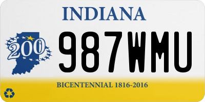 IN license plate 987WMU