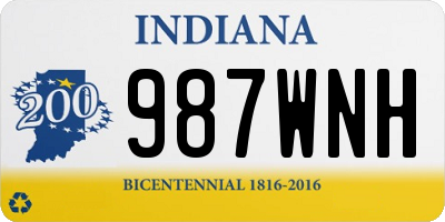 IN license plate 987WNH