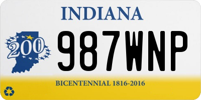 IN license plate 987WNP