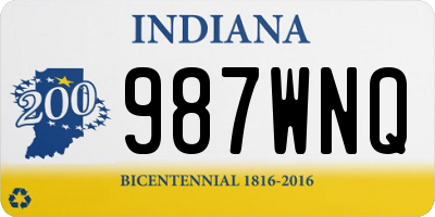 IN license plate 987WNQ