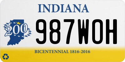 IN license plate 987WOH