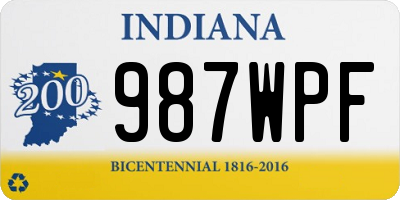 IN license plate 987WPF